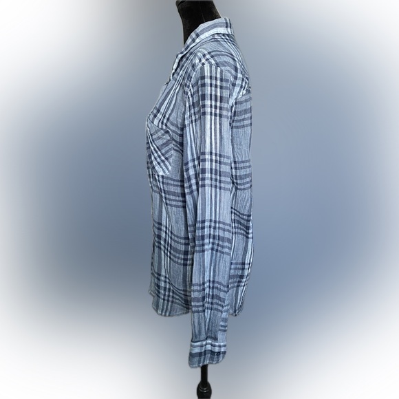 Lucky Brand Plaid Guaze Shirt - Size Small - NWOT - Picture 4 of 11
